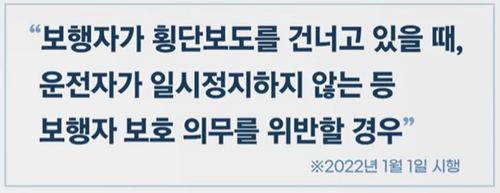  횡단보도 우회전 시 단속과 벌금