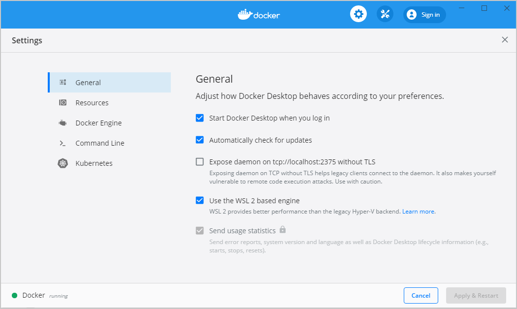 Windows wsl docker jeongchul kim