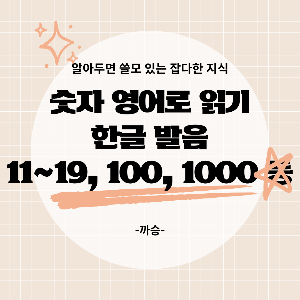 숫자 영어로 읽기
