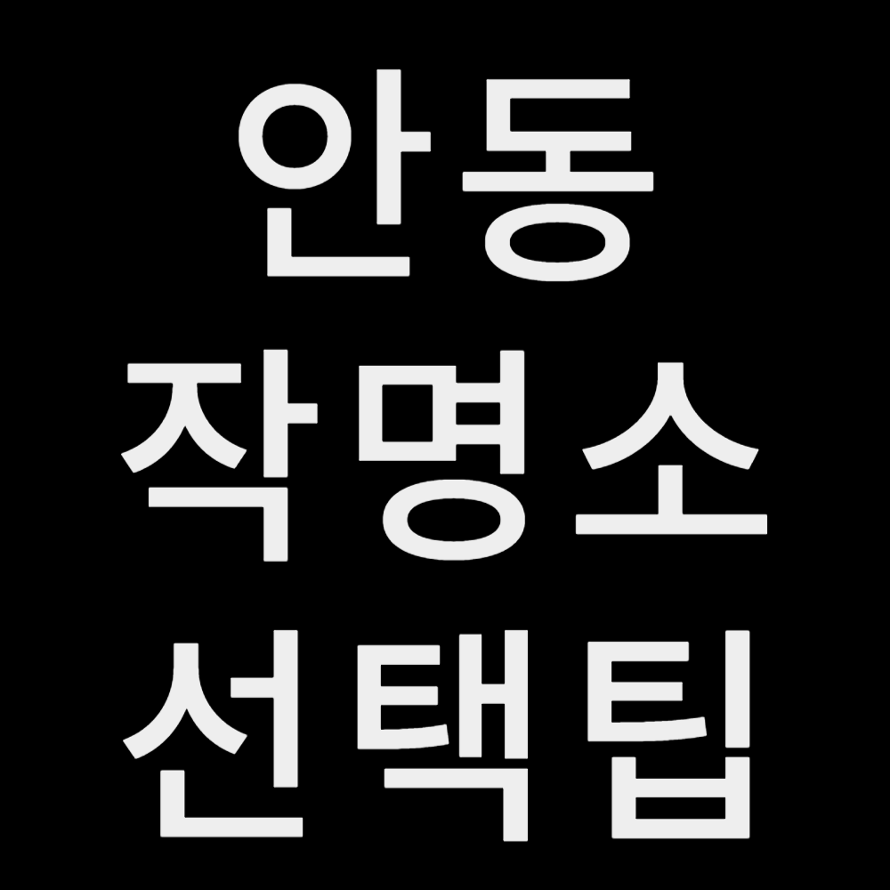 안동작명소