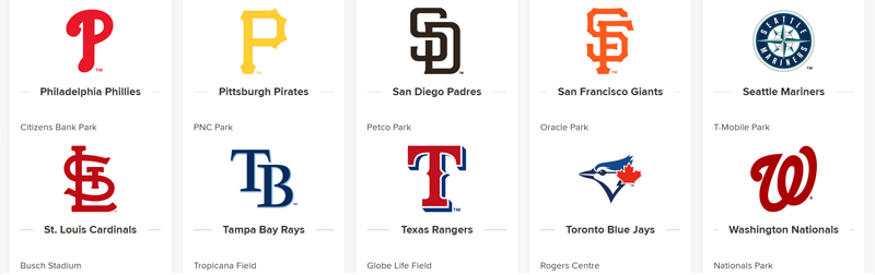 MLB teams (image source: MLB.com)