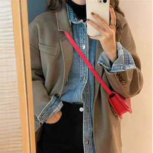 여성 폴로데님셔츠 청남방코디 데님 블라우스