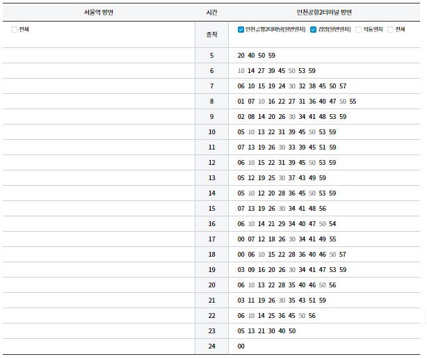 공항철도_시간표