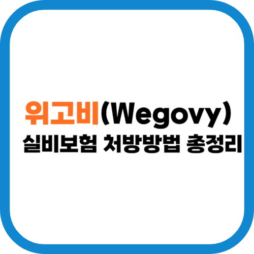 위고비(Wegovy) 실비보험 처방방법 총정리