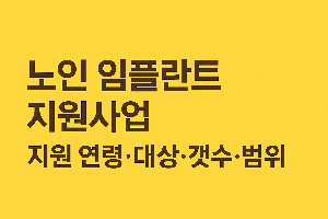 노인임플란트 지원사업