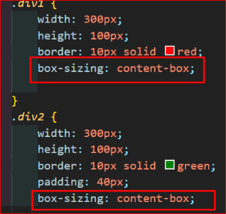 box-sizing 속성과 content-box 속성값