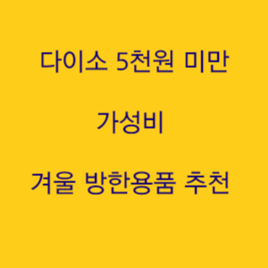 다이소 가성비 겨울 방한용품 추천 장갑 귀마개 단열 뽁뽁이 핫팩