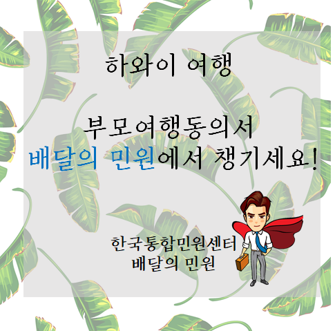  하와이 여행 가는 분들! 주목해주세요 >_<