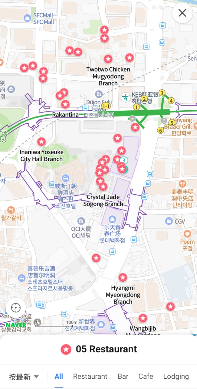 酒店周邊值得推薦的地點收藏地圖