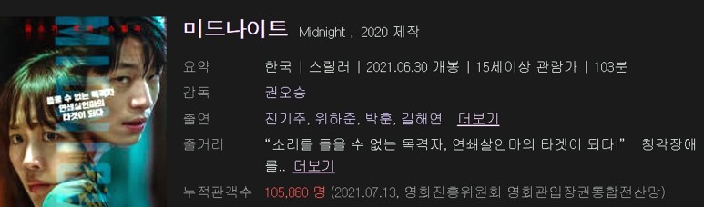 2021 최신영화 랭킹 TOP10 - 리뷰 요약 6