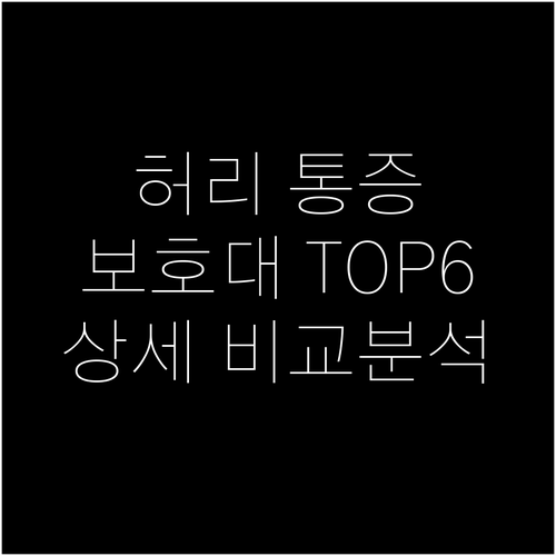 허리 통증 완화에 도움을 주는 허리보