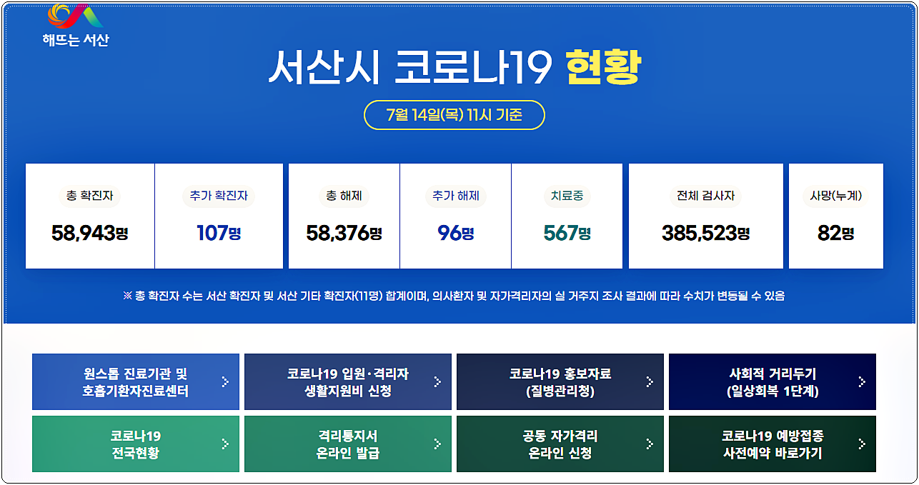  서산 코로나 선별진료소 위치 및 운영시간