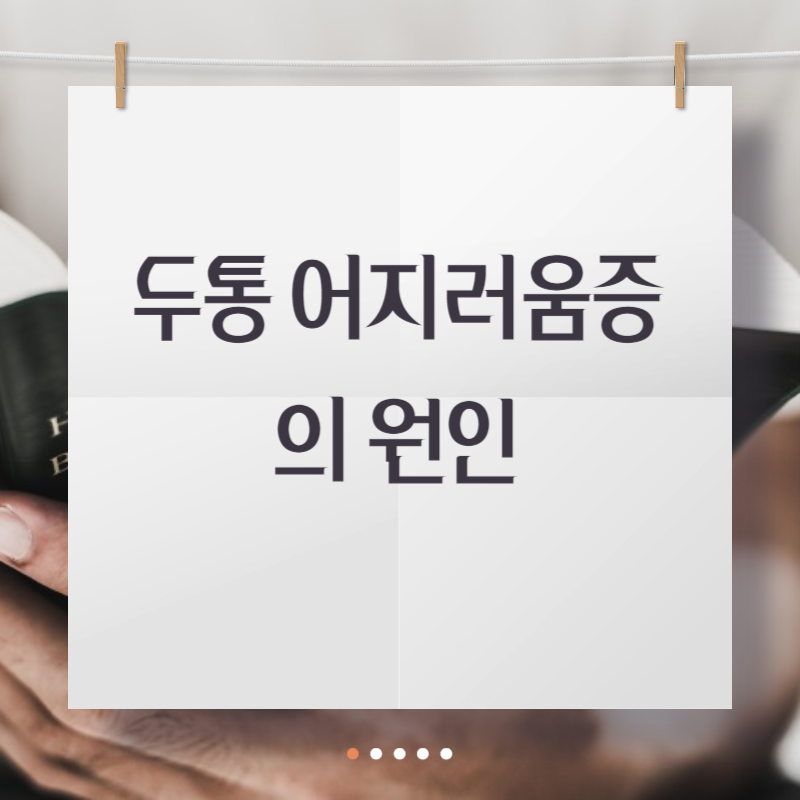 두통 어지러움증의 원인