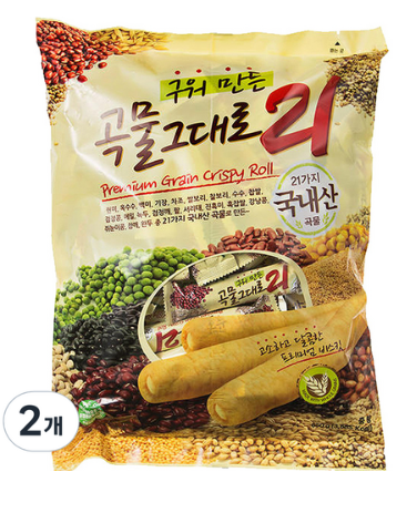 곡물그대로21 크리스피롤 650g&#44; 2개