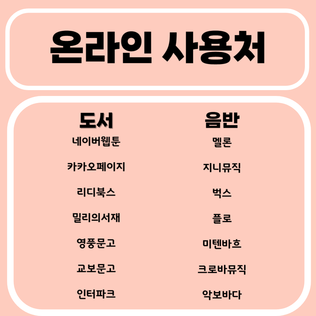 문화누리카드 사용처