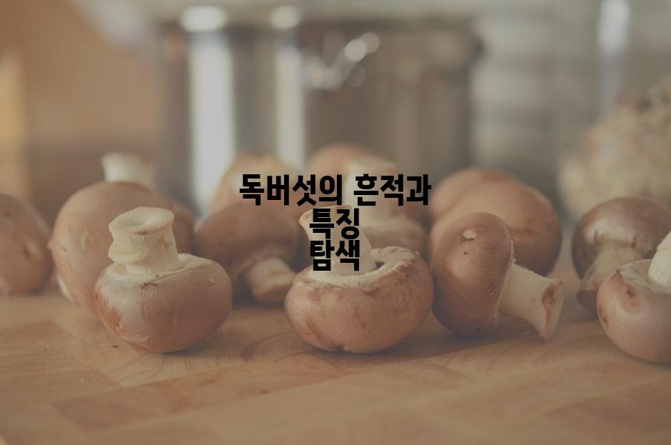 독버섯의 흔적과 특징 탐색