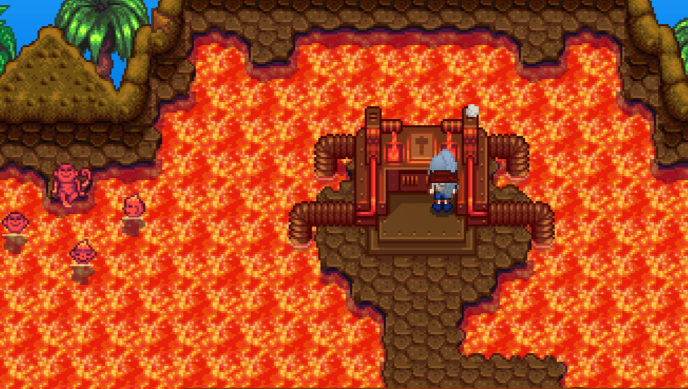 stardew valley ginger island volcano Dungeon top floor