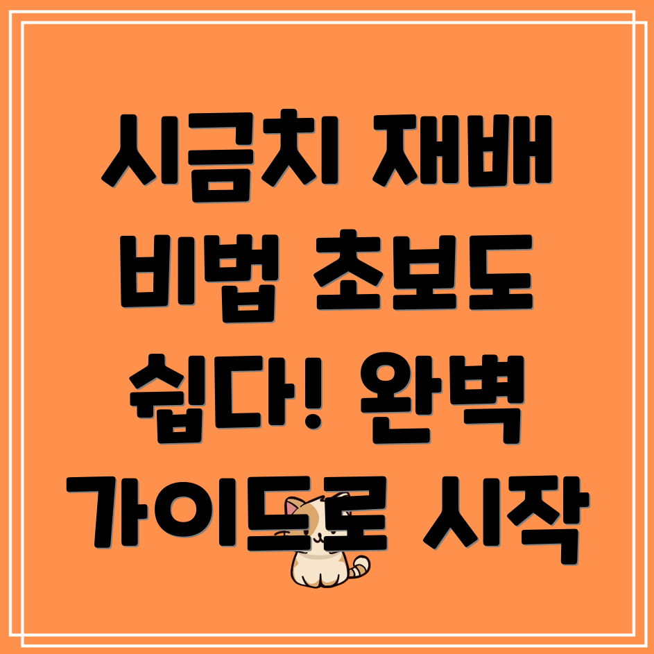 시금치 재배