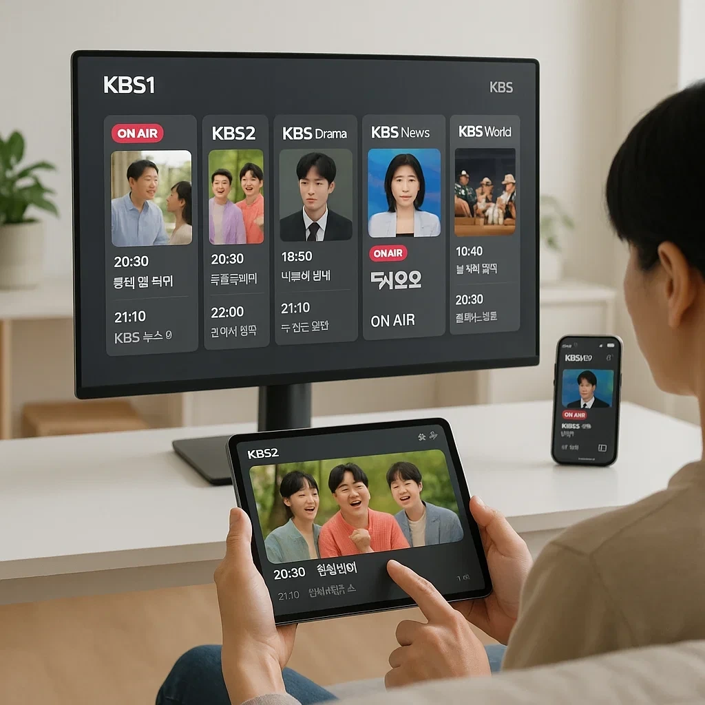 KBS 실시간 TV 보기|무료로 본방 사수하는 방법