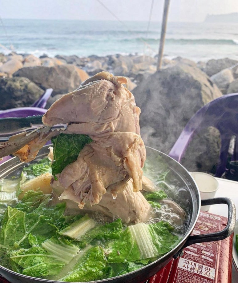 제주 바다앞 백숙 맛집, 속골유원지