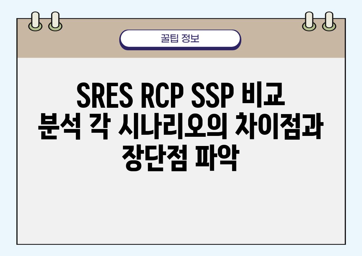 SRES RCP SSP 비교 분석 각 시나리오의 차장점과 장단점 파악