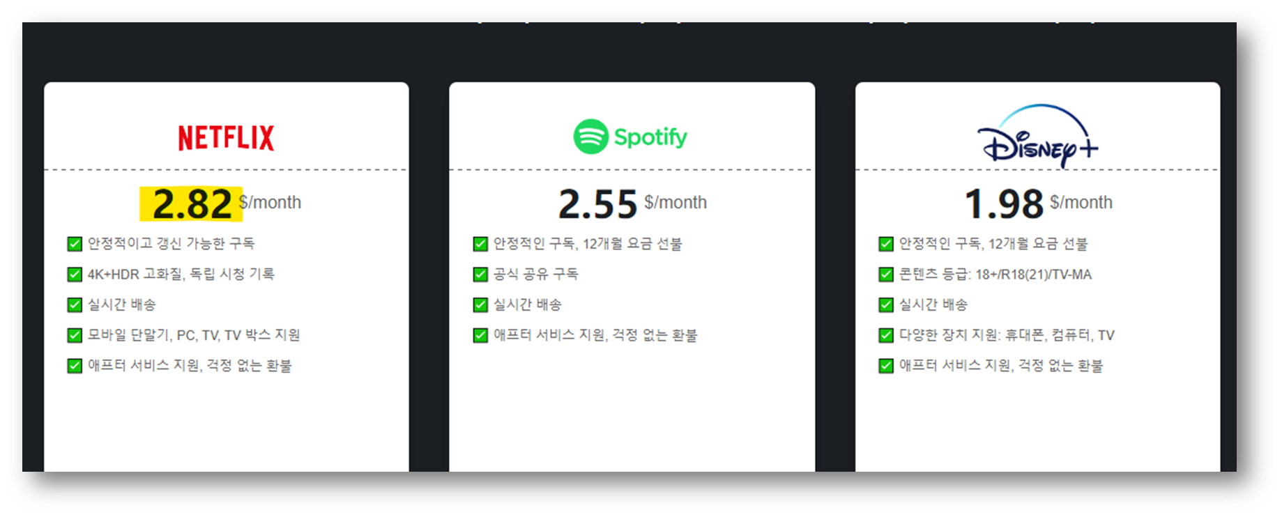 넷플릭스 쉐어 사이트 비교 참고사진4