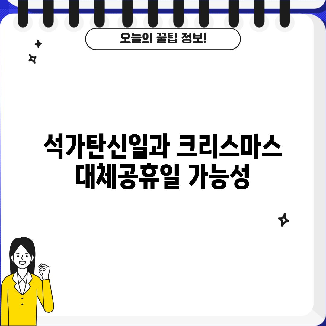 석가탄신일과 크리스마스 대체공휴일 가능성