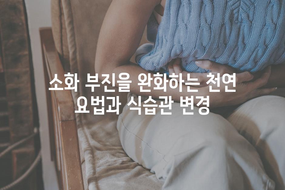 소화 부진을 완화하는 천연 요법과 식습관 변경