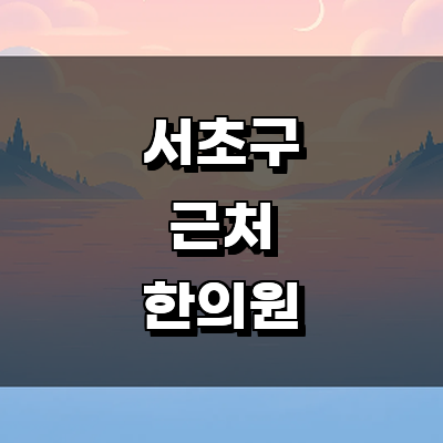 서울 서초구 한의원