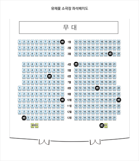 유채꽃소극장 좌석배치도