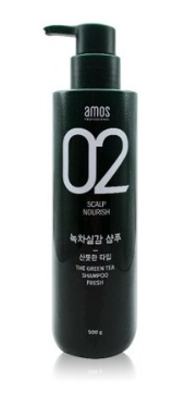 아모스 녹차실감 지성두피 프레쉬 샴푸&#44; 500g&#44; 3개