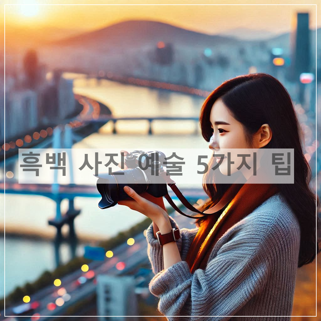 흑백 사진 촬영 및 편집 팁