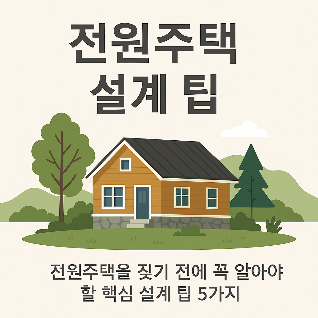 전원주택 설계 체크리스트