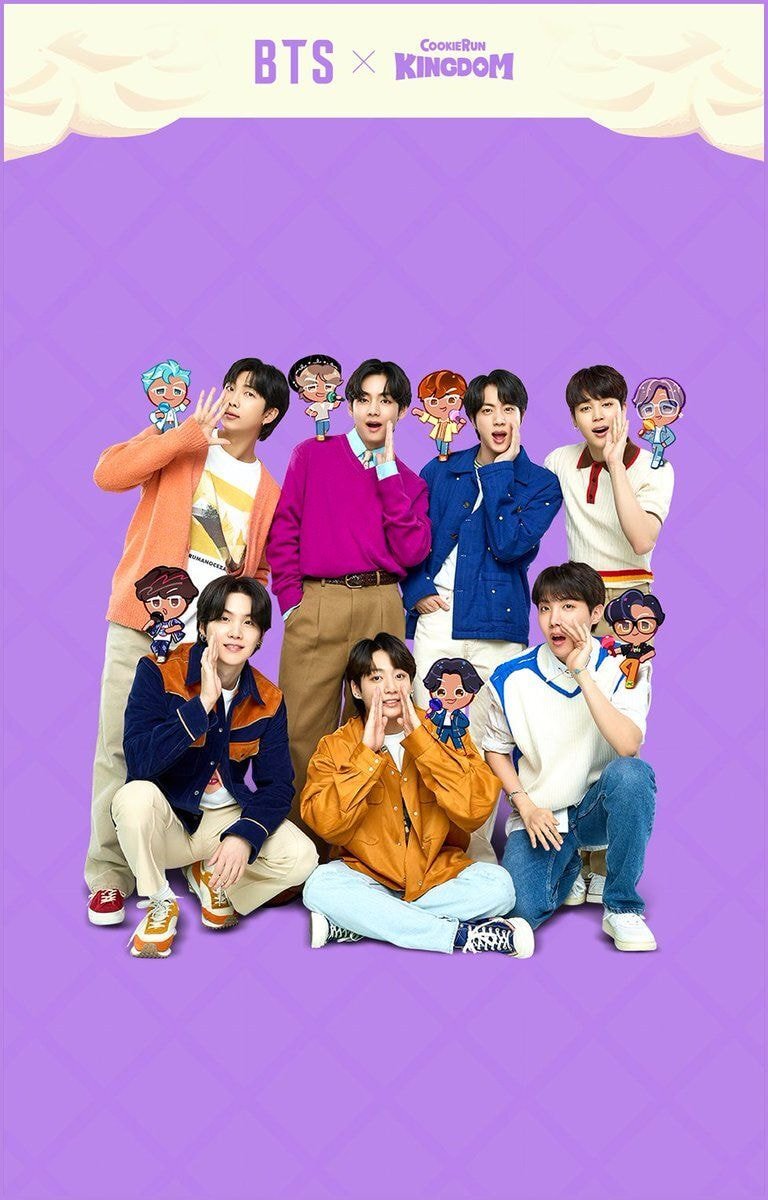  쿠킹덤x방탄소년단 콜라보 모두 등장 완료! 단체샷