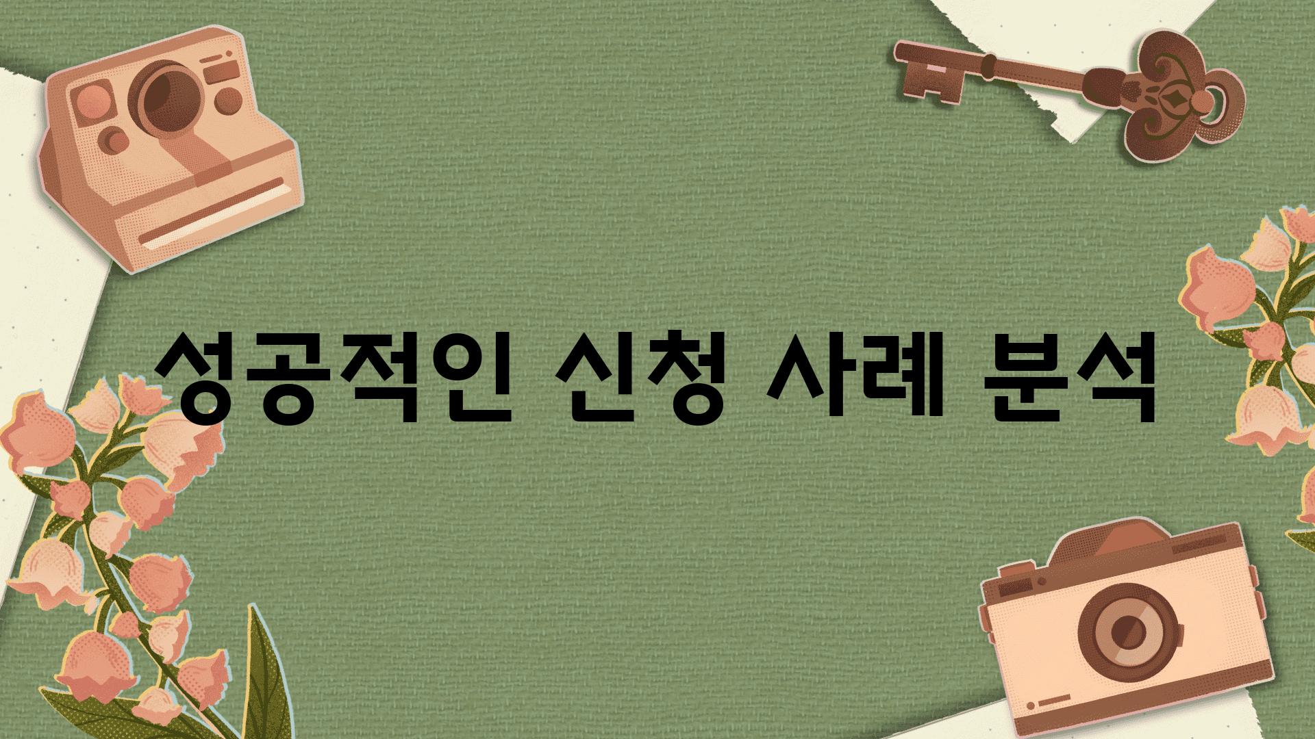 성공적인 신청 사례 분석