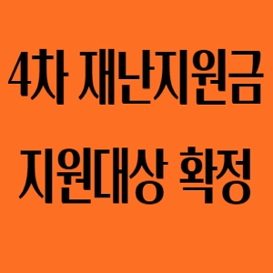  4차 재난지원금 대상 공식입장
