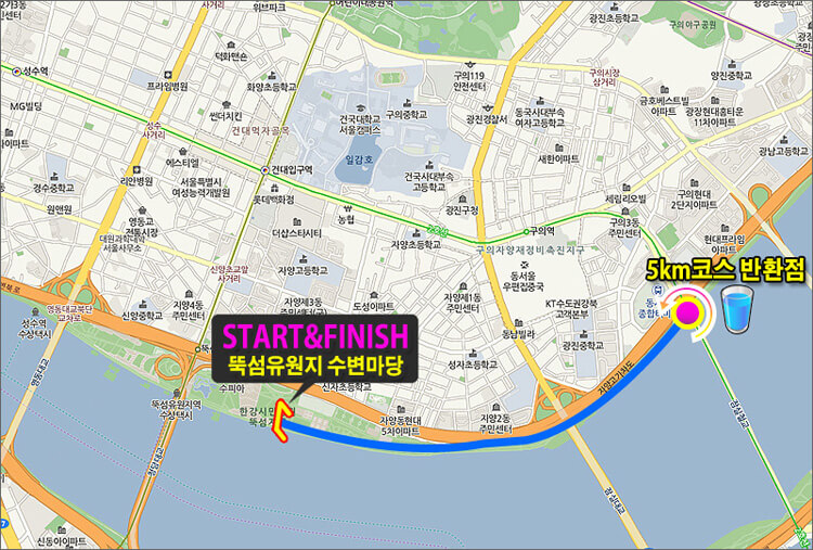 여명국제마라톤 5km 코스도