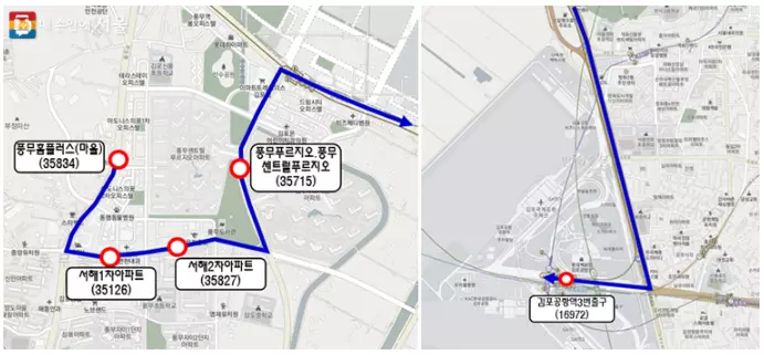 02번 버스 운행노선 지도