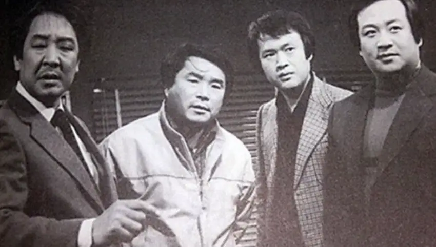 수사반장-왼쪽 최불안&#44; 암상순&#44; 남성훈&#44;. 초경환이 서있는 모습