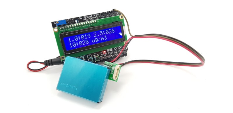 PMS7003-아두이노-센서와-LCD16X2-쉴드-활용