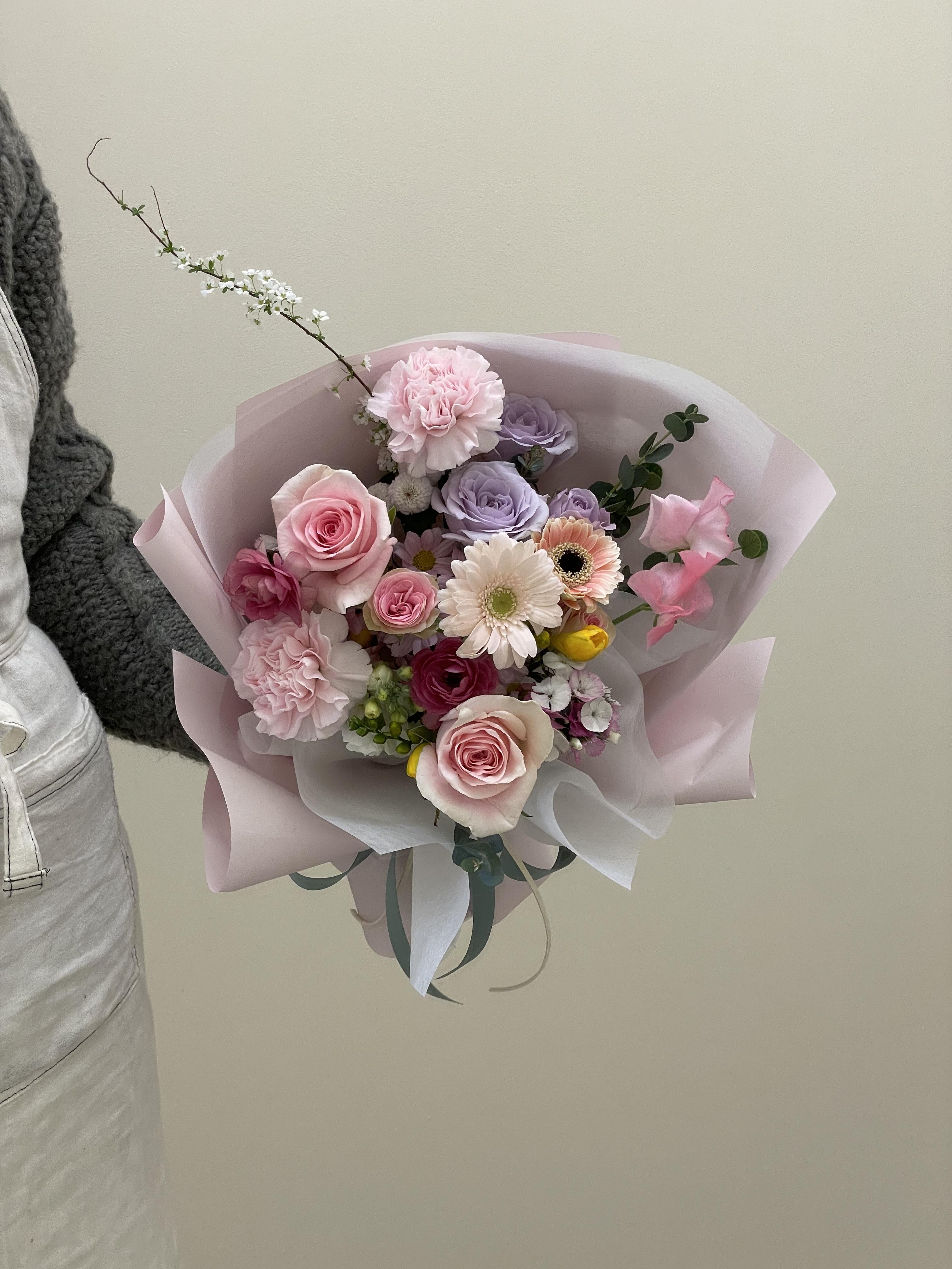 아산꽃집 봉봉데이지 아내생일꽃다발