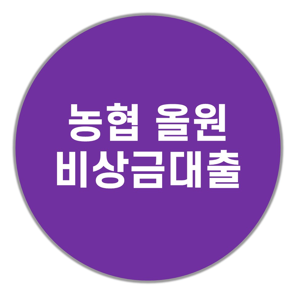  농협 올원 비상금대출 조건, 금리, 신청방법