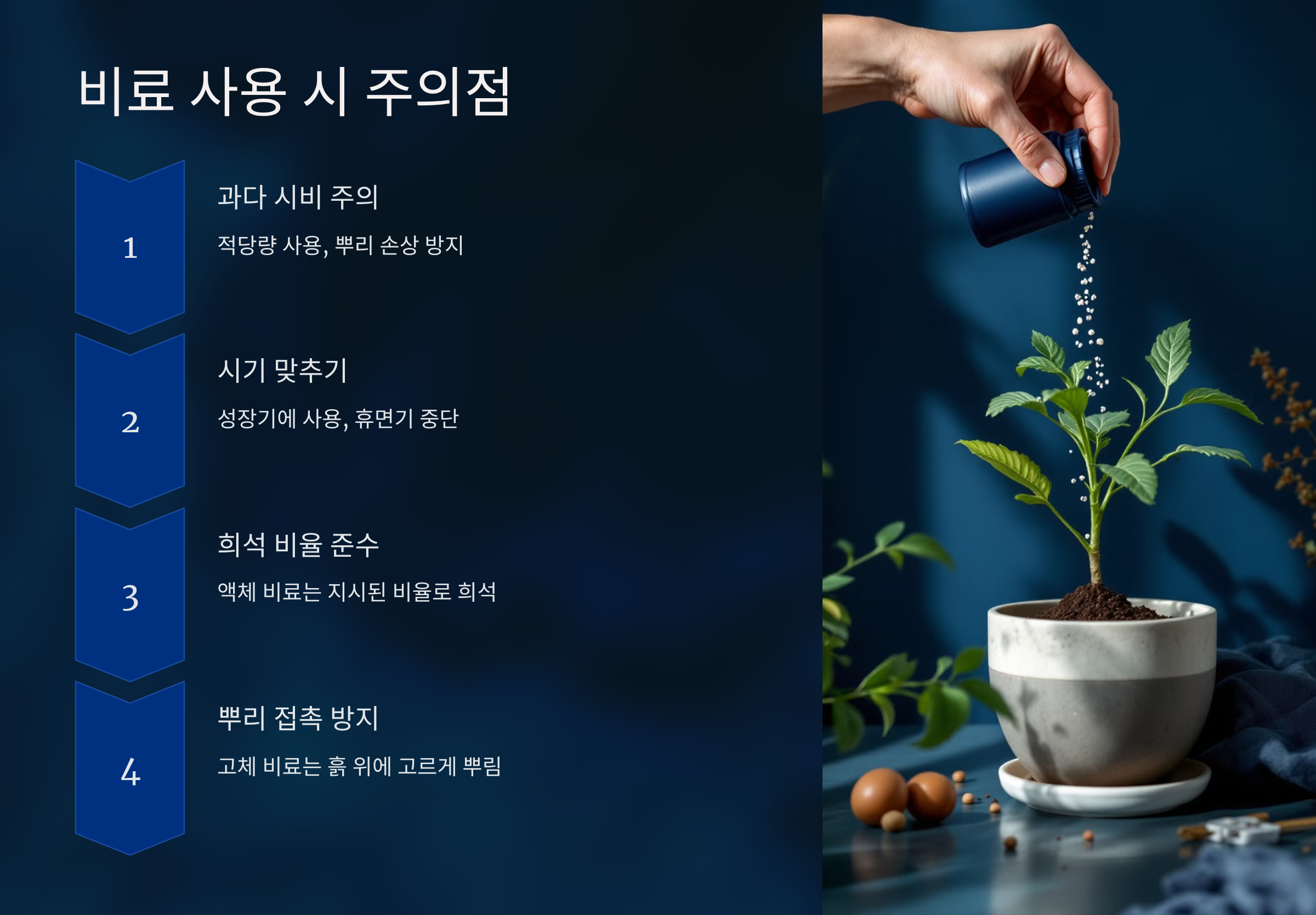 비료 사용 시 주의할 점