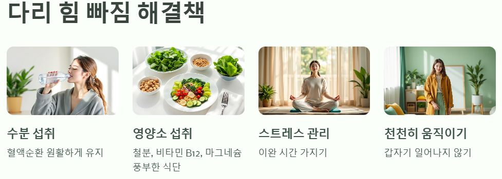 다리 힘 빠짐 해결책