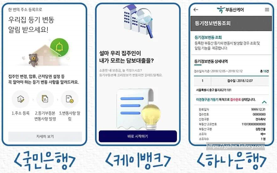  등기부등본 내용 변동 알림 서비스 신청하는 방법
