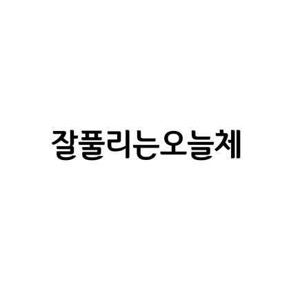  [고딕체]잘풀리는오늘체 폰트 다운로드(제작 : 잘풀리는집)
