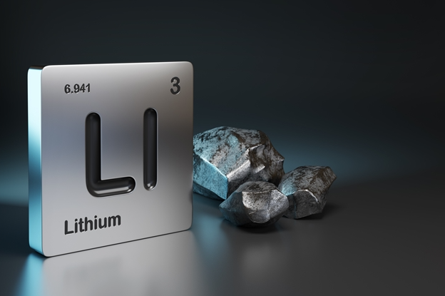 리튬 기호와 리튬 물질