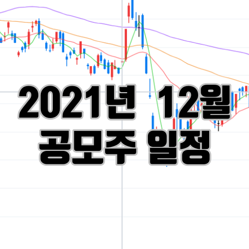 2021년 12월 공모주 일정 신규 상장 주식