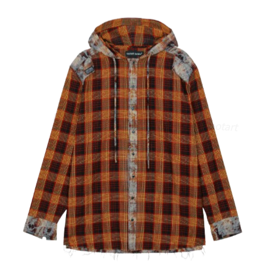 VACANT Archive Maha Check Hoodie Shirt