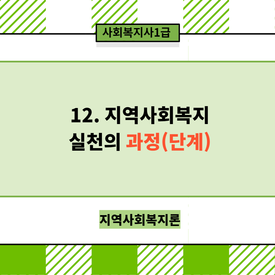  [지역사회복지론]12. 지역사회복지실천의 과정(단계) - 1.문제확인 ~ 4.평가